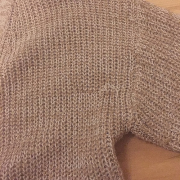 Oatmeal beige knit long cardigan - Picture 3 of 7